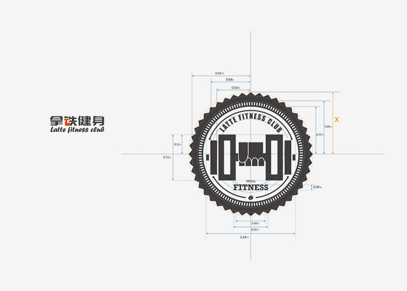 拿铁健身会所品牌VI设计